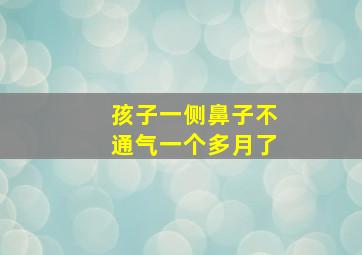 孩子一侧鼻子不通气一个多月了