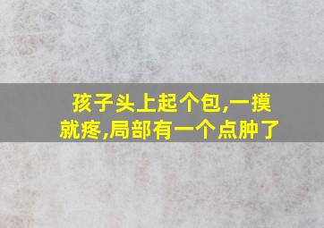 孩子头上起个包,一摸就疼,局部有一个点肿了