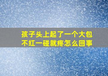 孩子头上起了一个大包不红一碰就疼怎么回事