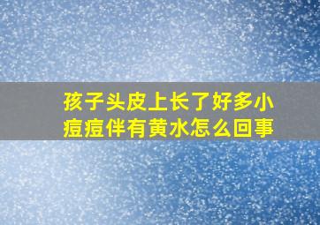 孩子头皮上长了好多小痘痘伴有黄水怎么回事