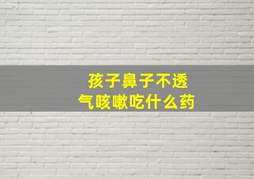 孩子鼻子不透气咳嗽吃什么药