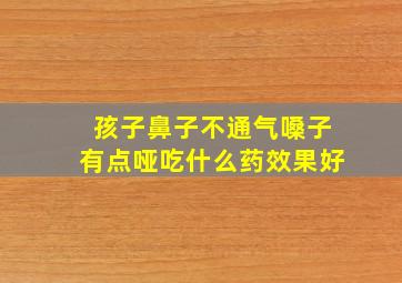 孩子鼻子不通气嗓子有点哑吃什么药效果好