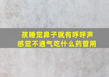 孩睡觉鼻子就有呼呼声感觉不通气吃什么药管用