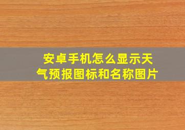 安卓手机怎么显示天气预报图标和名称图片