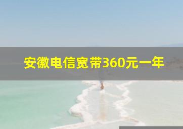 安徽电信宽带360元一年