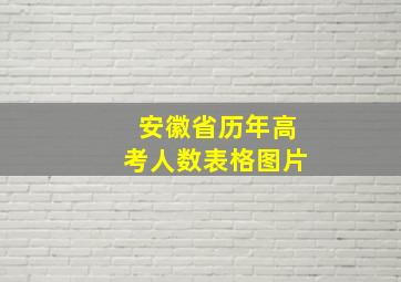 安徽省历年高考人数表格图片