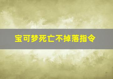 宝可梦死亡不掉落指令