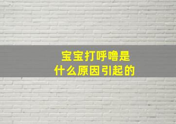 宝宝打呼噜是什么原因引起的