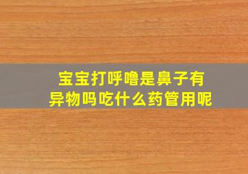 宝宝打呼噜是鼻子有异物吗吃什么药管用呢