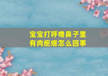 宝宝打呼噜鼻子里有肉疙瘩怎么回事