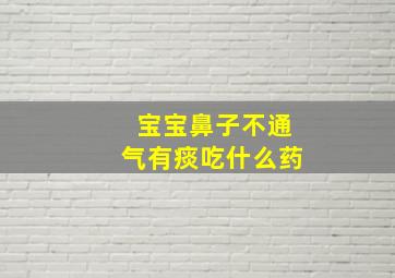 宝宝鼻子不通气有痰吃什么药