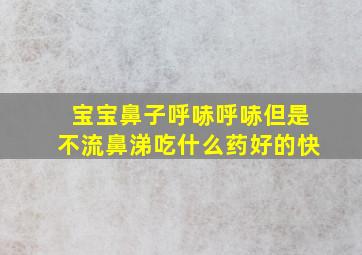 宝宝鼻子呼哧呼哧但是不流鼻涕吃什么药好的快