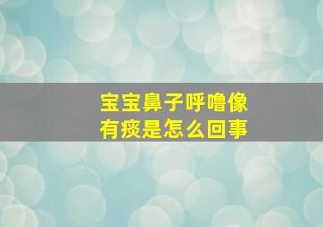 宝宝鼻子呼噜像有痰是怎么回事