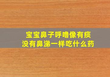 宝宝鼻子呼噜像有痰没有鼻涕一样吃什么药