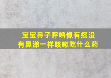 宝宝鼻子呼噜像有痰没有鼻涕一样咳嗽吃什么药