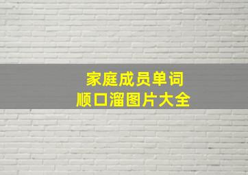 家庭成员单词顺口溜图片大全