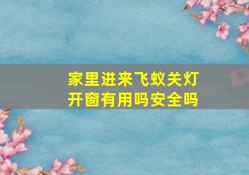 家里进来飞蚁关灯开窗有用吗安全吗