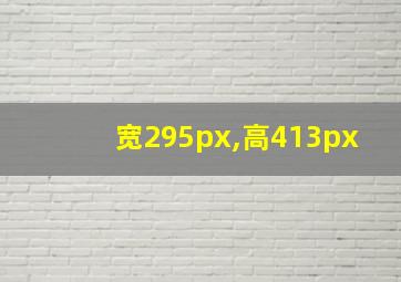 宽295px,高413px