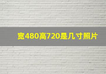 宽480高720是几寸照片