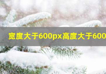 宽度大于600px高度大于600px