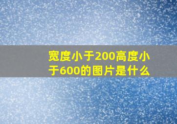 宽度小于200高度小于600的图片是什么