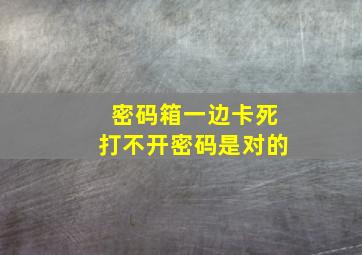 密码箱一边卡死打不开密码是对的