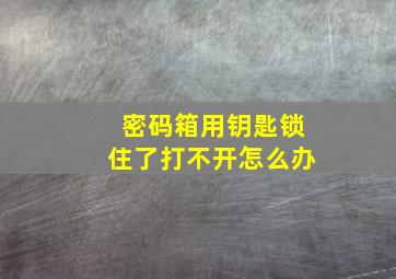 密码箱用钥匙锁住了打不开怎么办