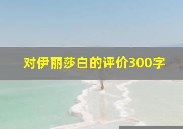 对伊丽莎白的评价300字