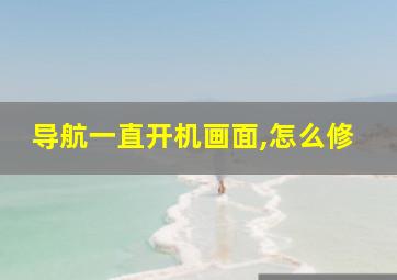 导航一直开机画面,怎么修