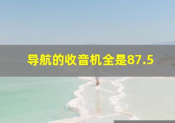 导航的收音机全是87.5