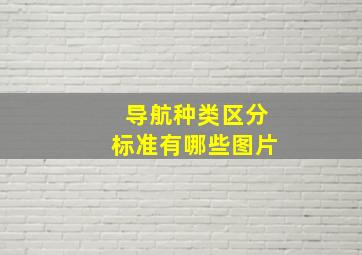 导航种类区分标准有哪些图片