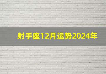 射手座12月运势2024年