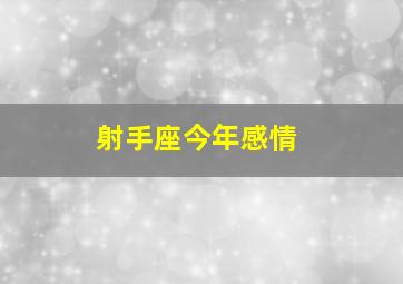 射手座今年感情