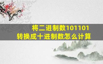 将二进制数101101转换成十进制数怎么计算