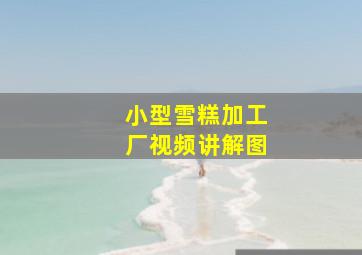 小型雪糕加工厂视频讲解图