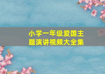 小学一年级爱国主题演讲视频大全集