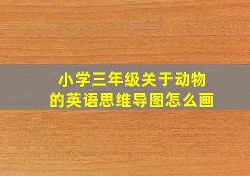 小学三年级关于动物的英语思维导图怎么画