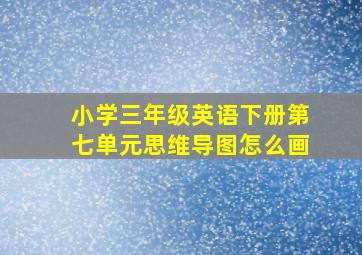 小学三年级英语下册第七单元思维导图怎么画