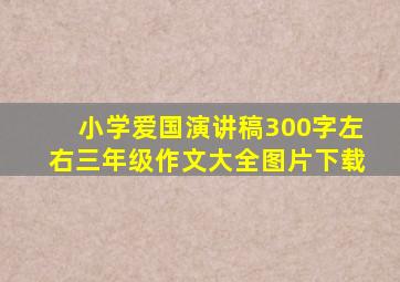 小学爱国演讲稿300字左右三年级作文大全图片下载