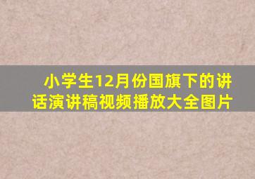 小学生12月份国旗下的讲话演讲稿视频播放大全图片