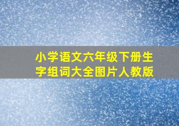 小学语文六年级下册生字组词大全图片人教版