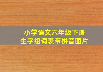 小学语文六年级下册生字组词表带拼音图片