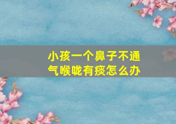 小孩一个鼻子不通气喉咙有痰怎么办