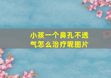 小孩一个鼻孔不透气怎么治疗呢图片