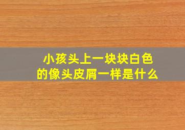 小孩头上一块块白色的像头皮屑一样是什么