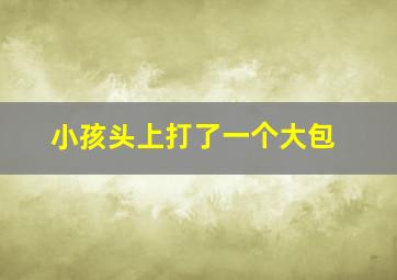 小孩头上打了一个大包