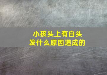 小孩头上有白头发什么原因造成的