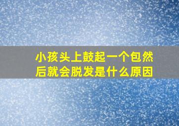 小孩头上鼓起一个包然后就会脱发是什么原因