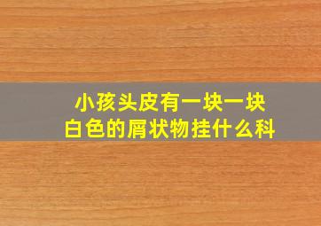 小孩头皮有一块一块白色的屑状物挂什么科