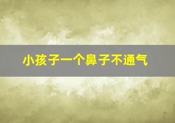 小孩子一个鼻子不通气